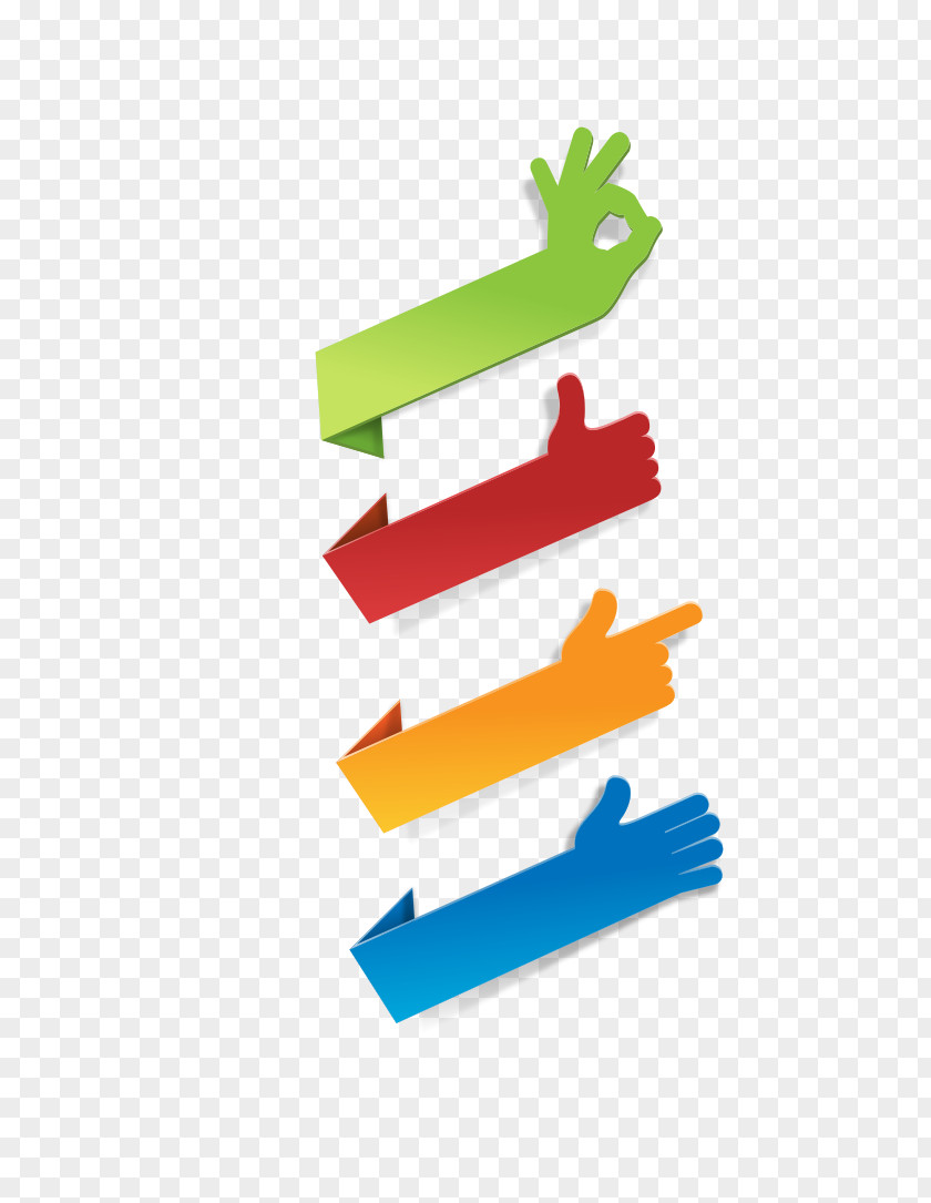 Color-hand Promotional Tag Infographic PNG