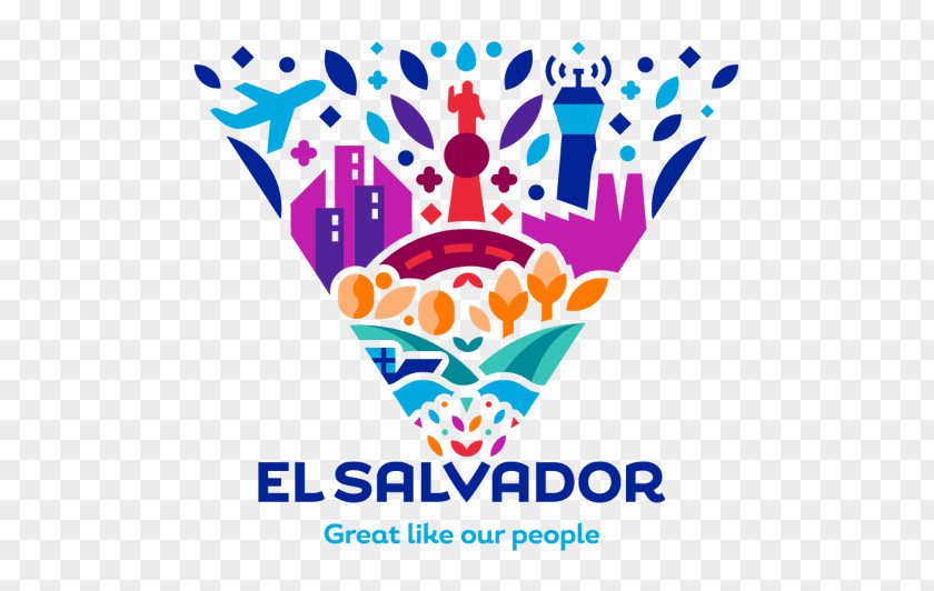 Design El Salvador Nation Branding Logo PNG
