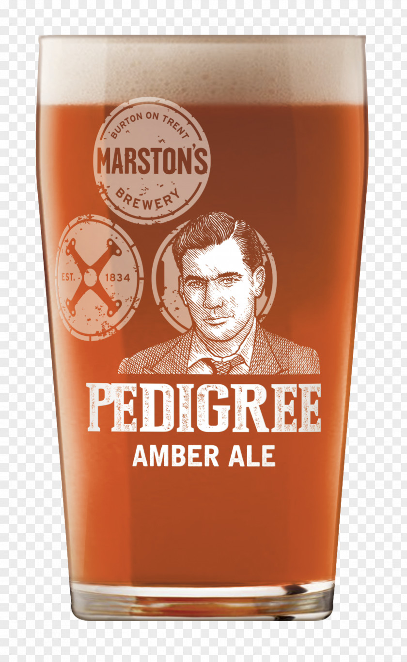 Beer Ale Marston's Brewery Pint Glass Pedigree PNG