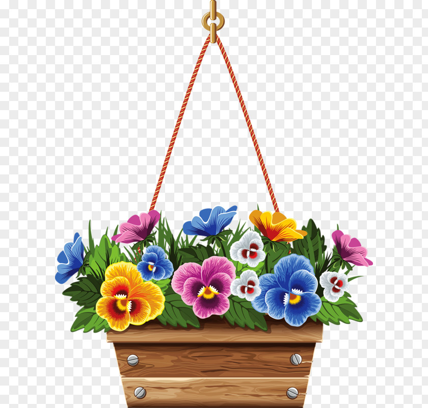 Flower Flowerpot Hanging Basket Clip Art PNG