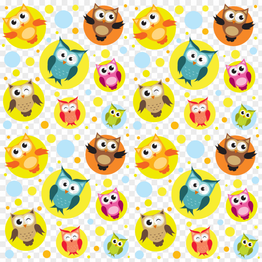 Color Owl Material Bird Cartoon PNG