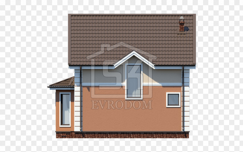 Three-color Title Box Window Roof Facade House Wall PNG