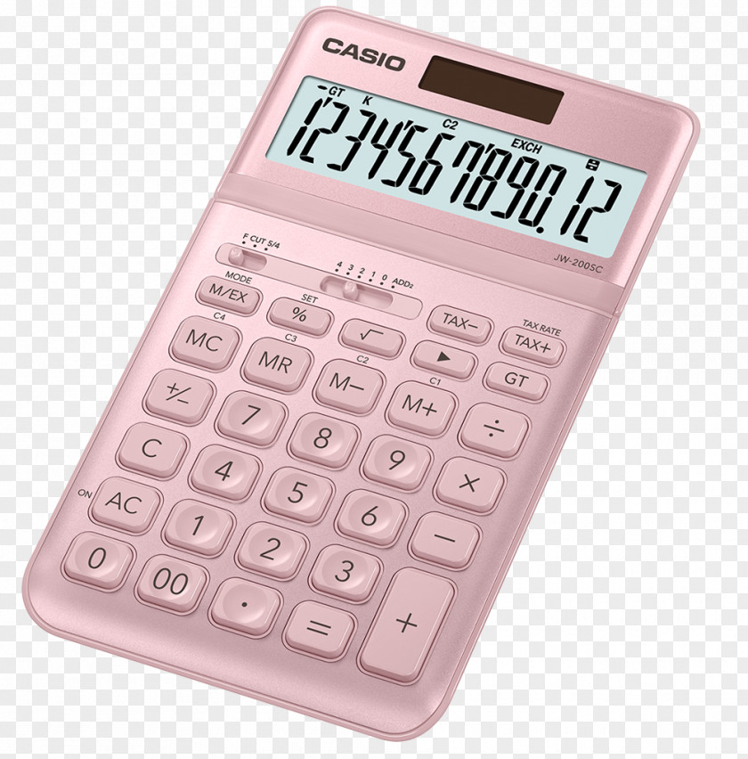 Calculator Calucalor JW-200SC Casio Computer FR-2650RC White Hardware/Electronic PNG