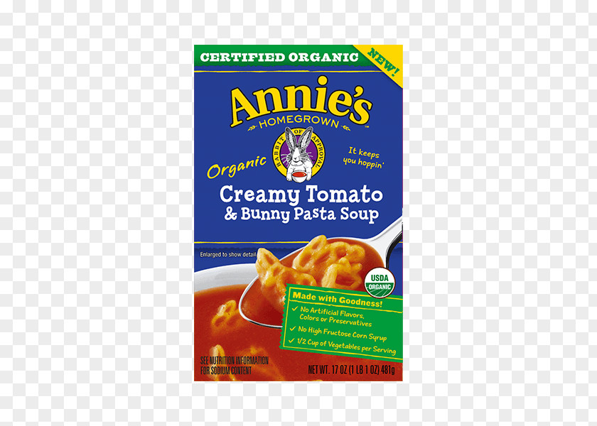 Cream Soup Organic Food Pasta Annie’s Homegrown Natural Foods PNG