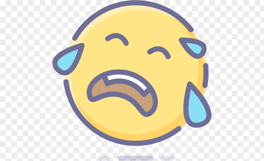 Cry Smiley Emoji Transparent Clipart. PNG