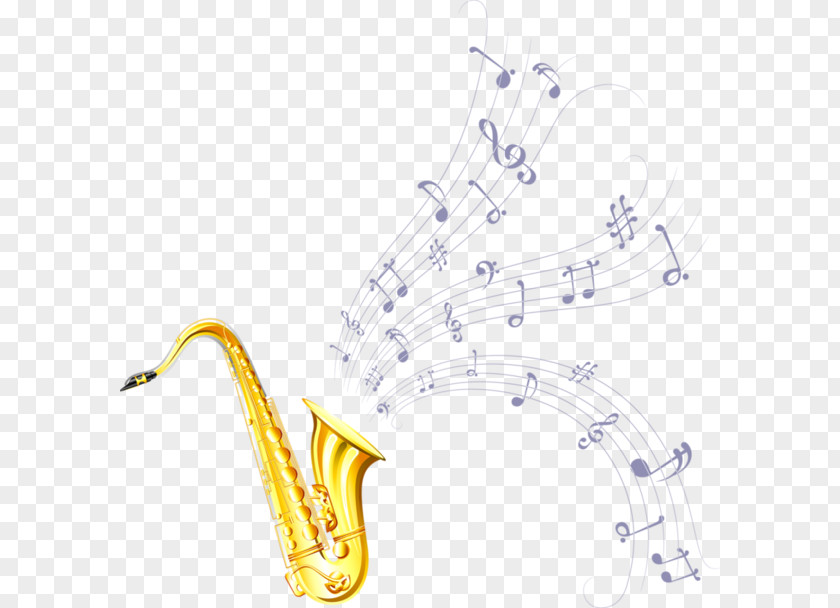 Happy Note Musical Tuning Saxophone Instrument Illustration PNG