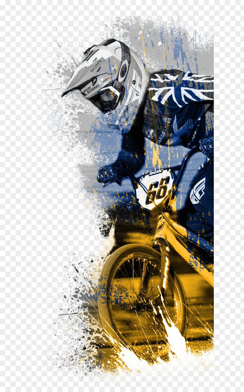 Motocross Poster Bike Cartoon PNG