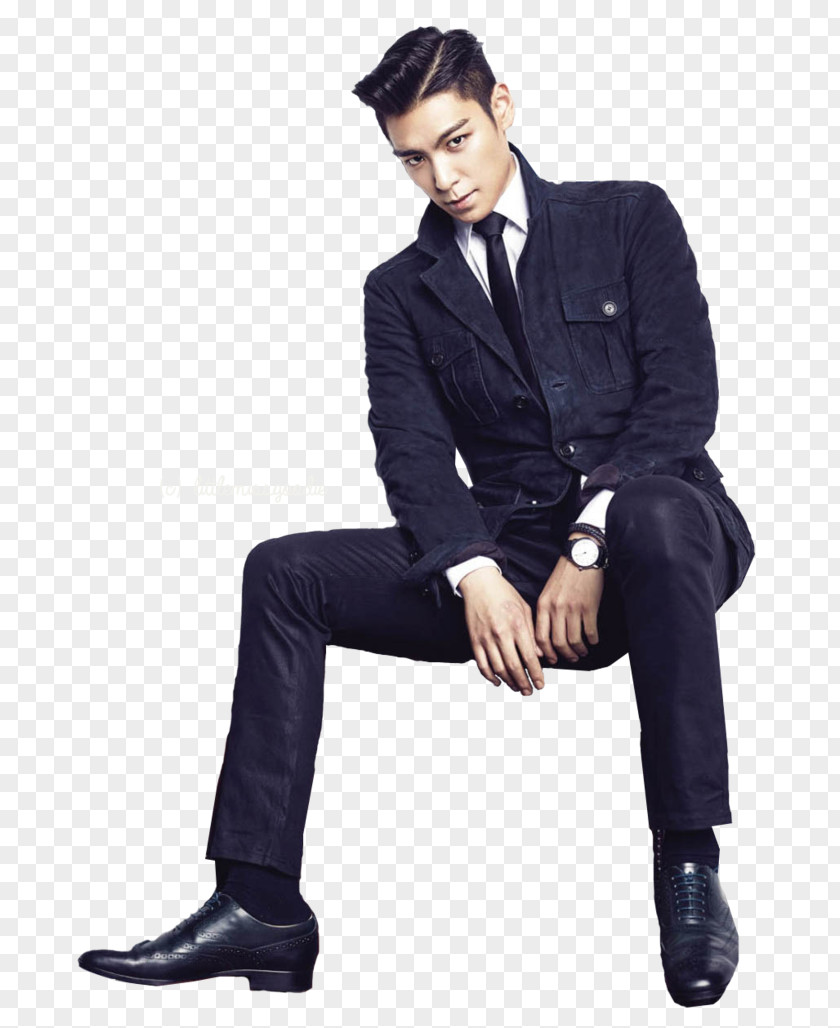 Sitting Man T.O.P Idol Star #1 Sticker BIGBANG K-pop PNG