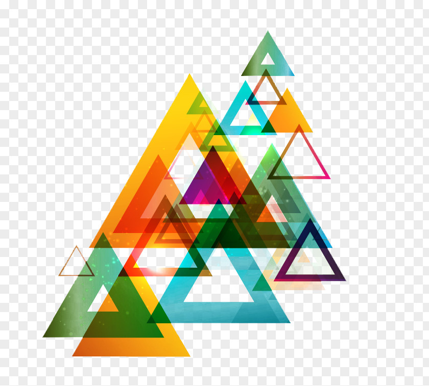 Color Triangle Ring PNG