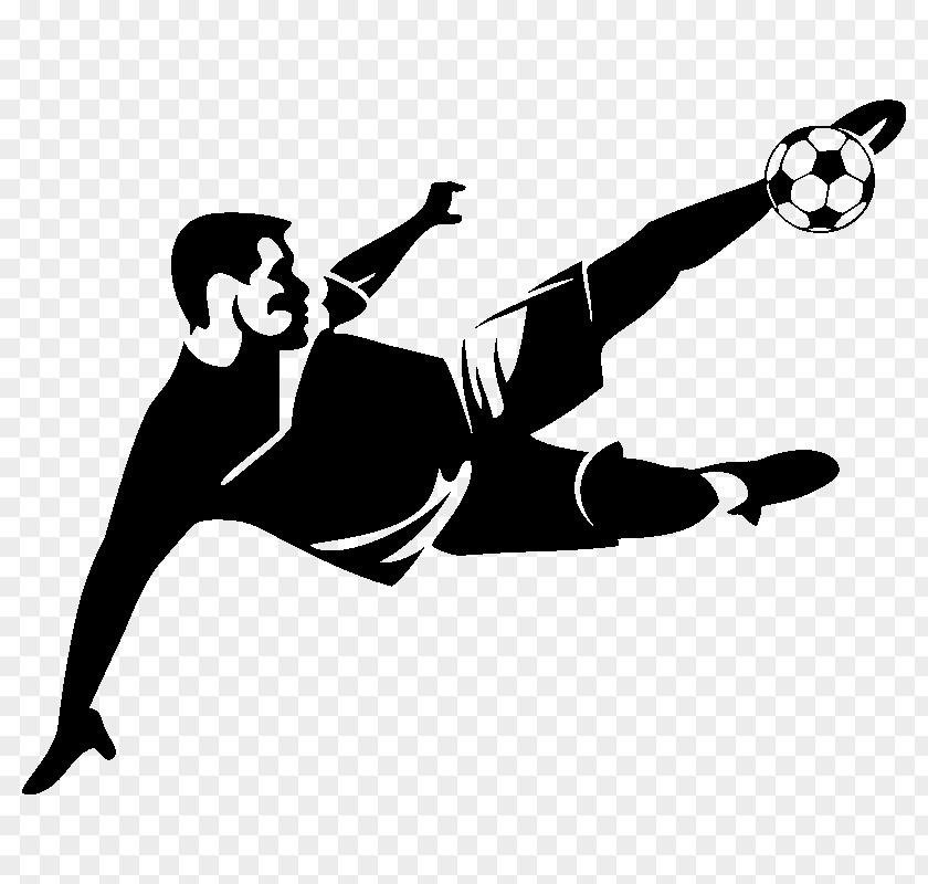 Football Sticker Player Volley Wall Decal PNG