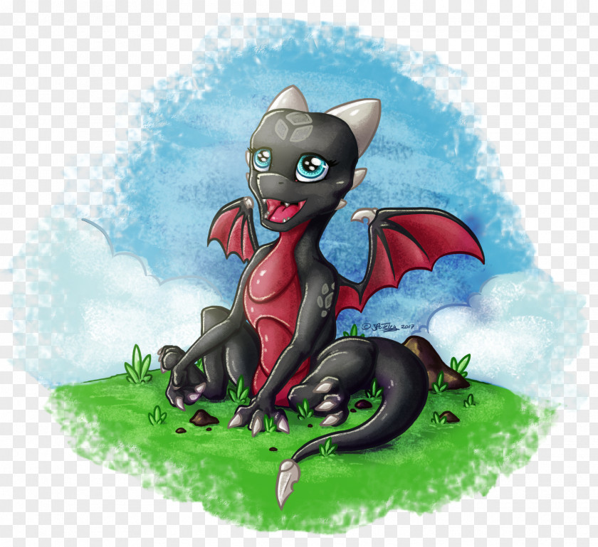 Little Dragon Cat Tail Animated Cartoon PNG