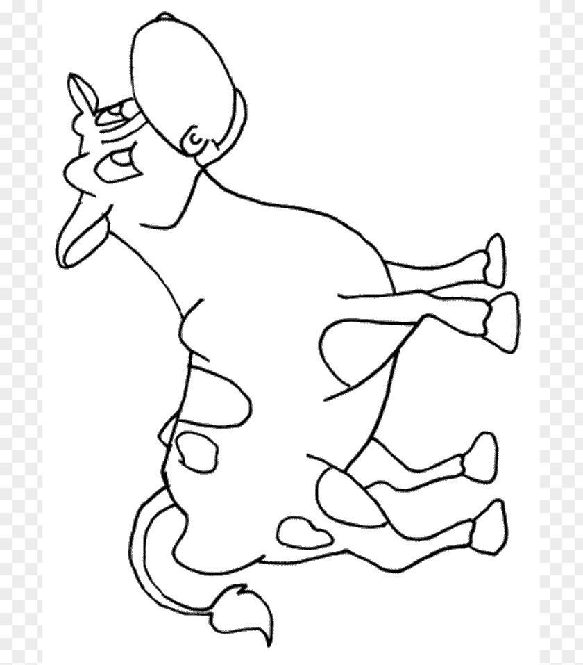 Outline Of A Cow Cattle Coloring Book Calf Clip Art PNG