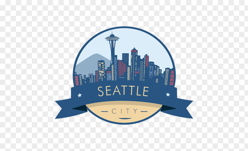 Seattle Seahawks Philadelphia New York City Skyline Badge Logo PNG