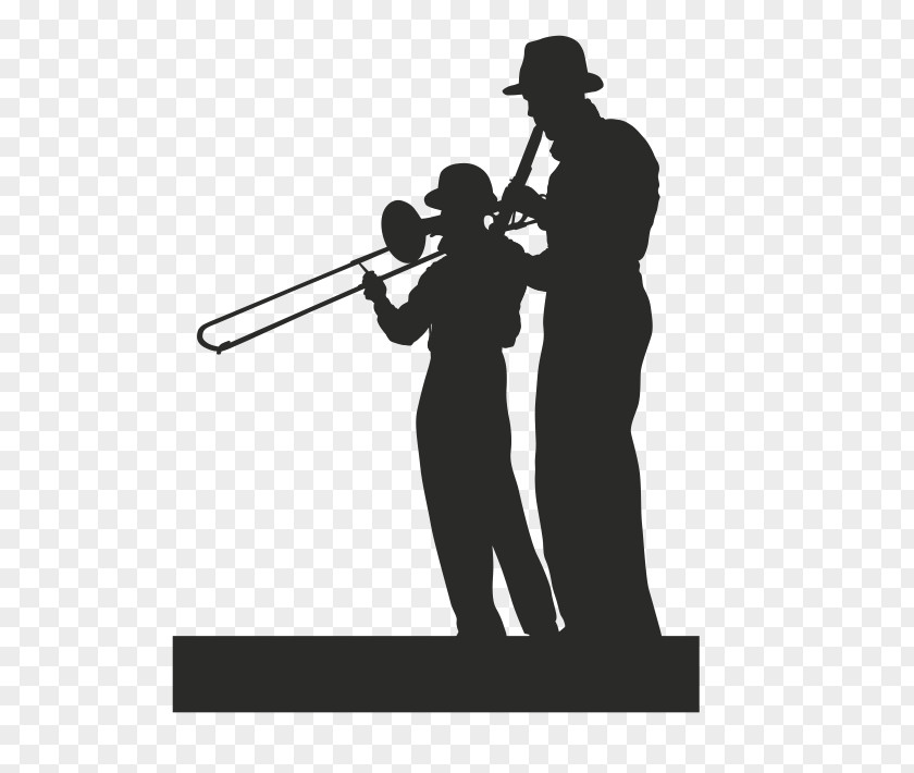 Trombone Silhouette Trumpet Clarinet PNG