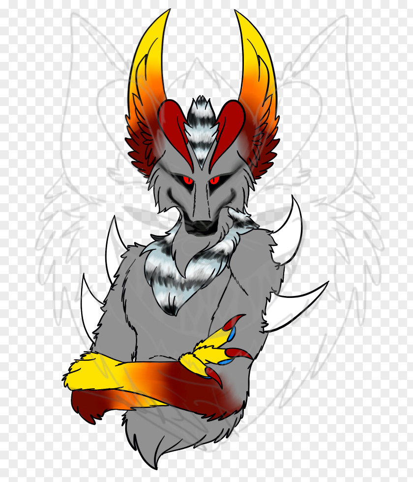 Fiery Clip Art Illustration Demon Mammal Legendary Creature PNG