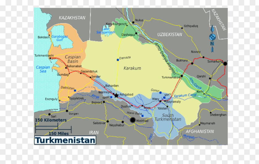 Map Darvaza Turkmen Soviet Socialist Republic Karakum Desert Basmachi Movement PNG