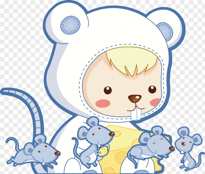 Cartoon Mouse Vector Chinese Zodiac Rat U7f8a PNG