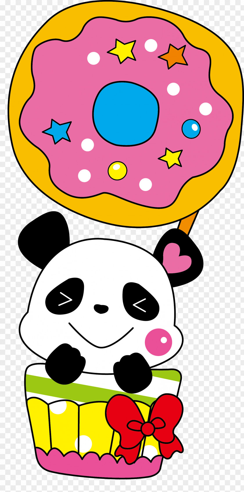 Panda Vector Giant Red Cuteness Illustration PNG