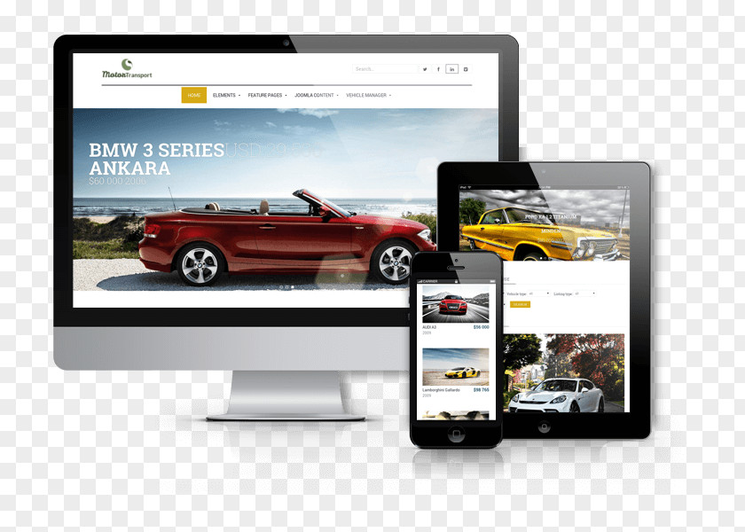 Auto Dealership Car Motor Vehicle Website PNG