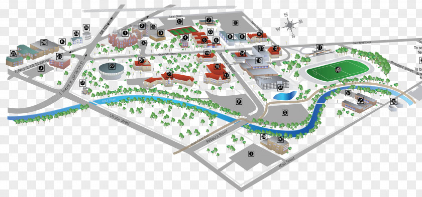 Campus Map Heidelberg University The Ohio State At Mansfield Marion John Carroll PNG