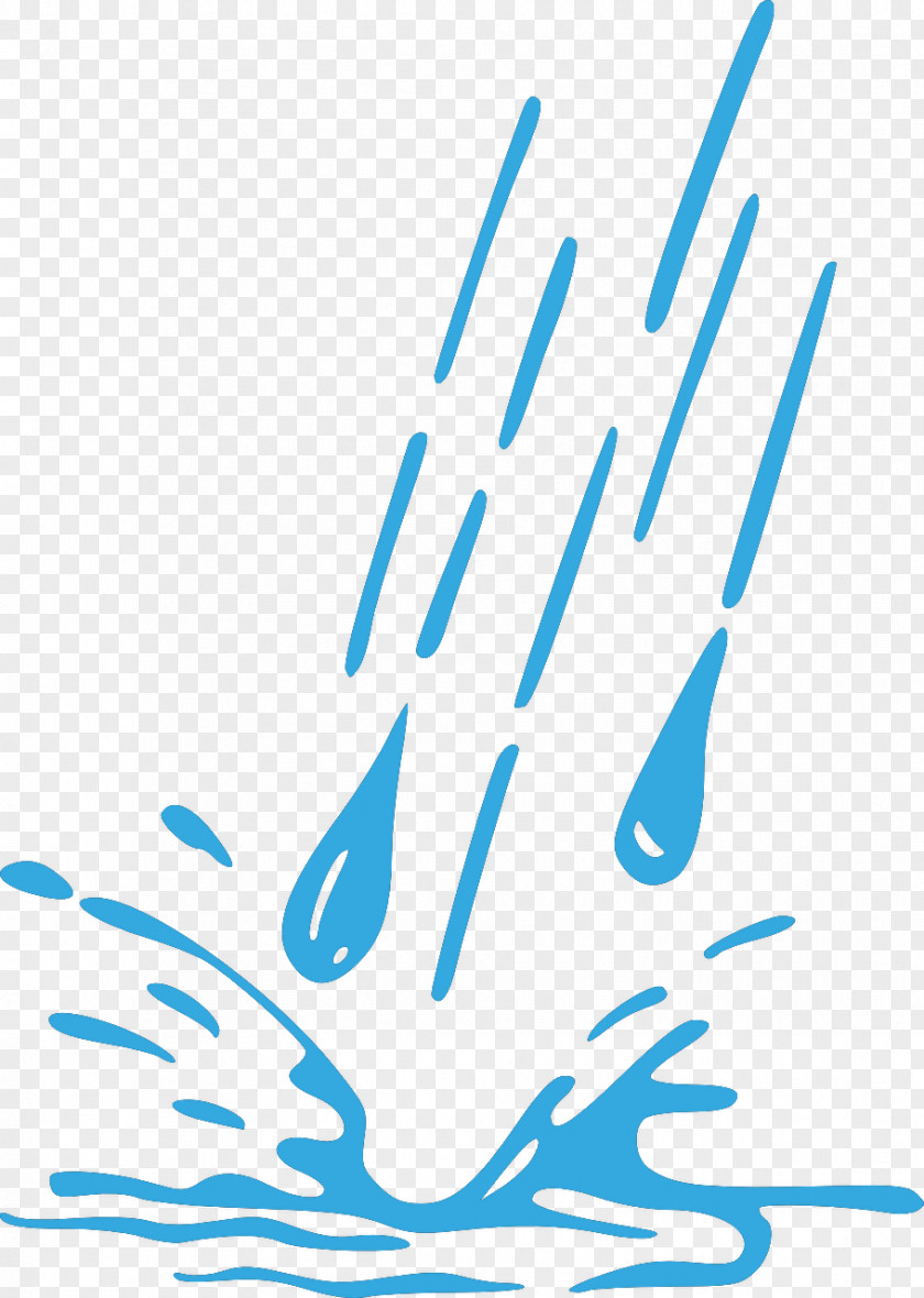 Cartoon Blue Water Droplets Drop Drawing Rain Clip Art PNG
