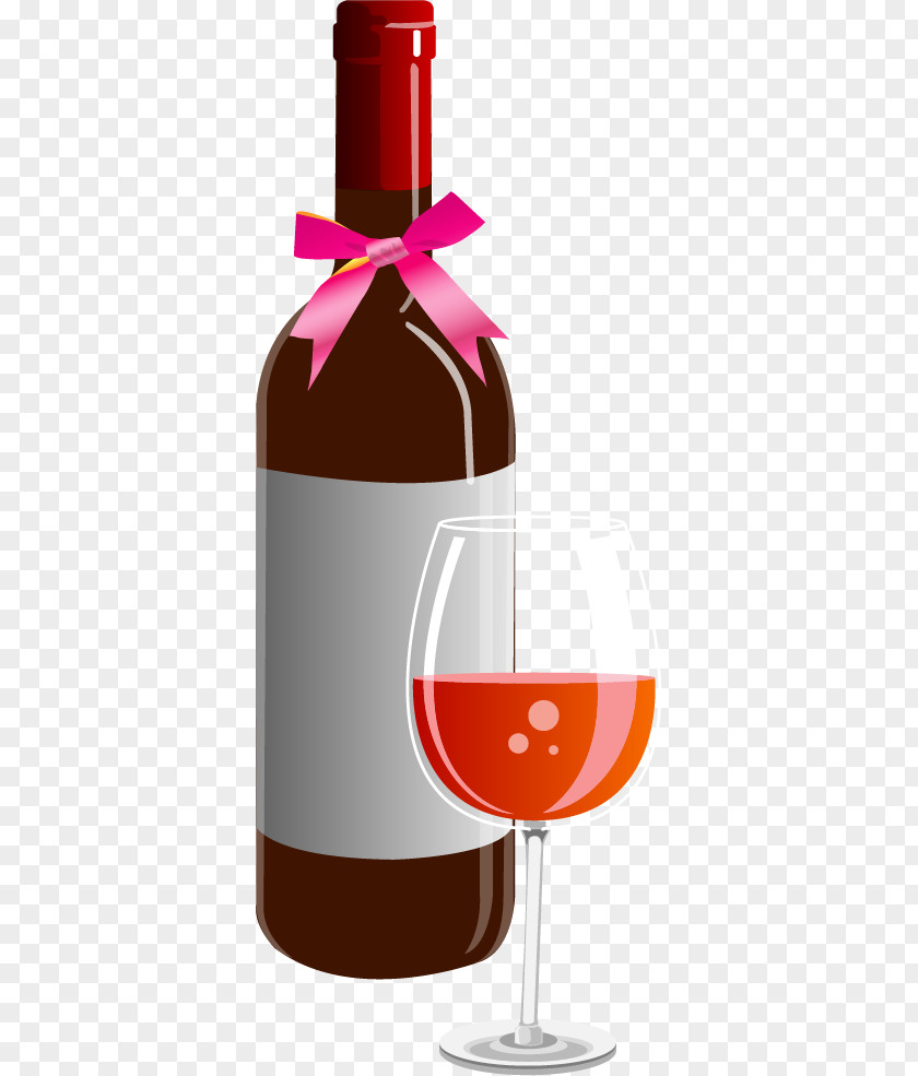 Vector Hand-painted Wine Red Champagne PNG