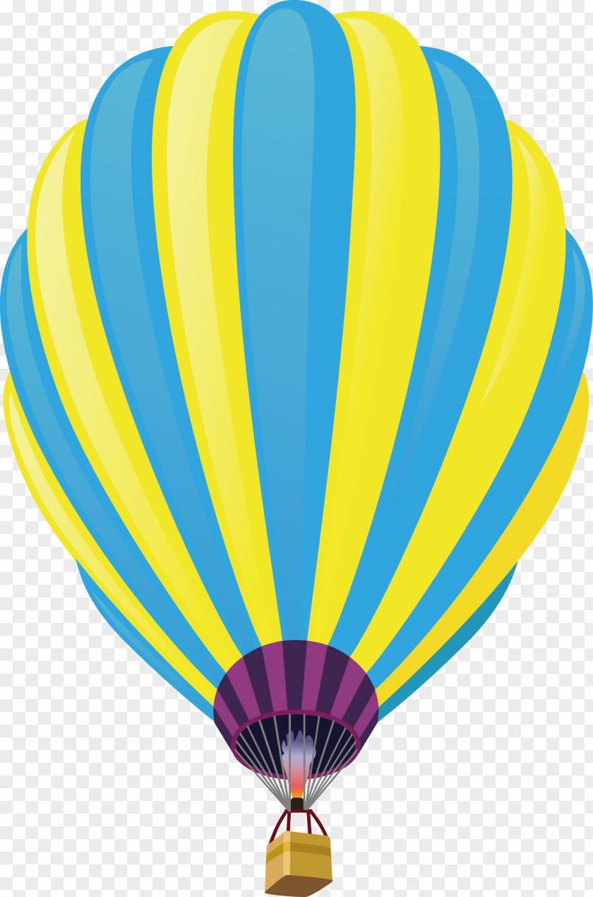 Air Balloon Yellow Color Blue PNG