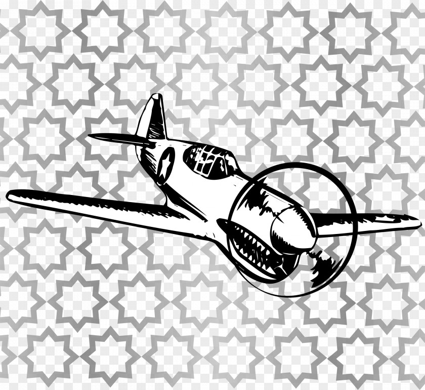 Airplane Curtiss P-40 Warhawk Drawing Clip Art PNG