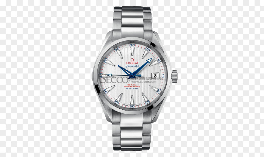 Omega Seamaster Watch Blue Stainless Steel Needle Speedmaster SA Chronometer PNG