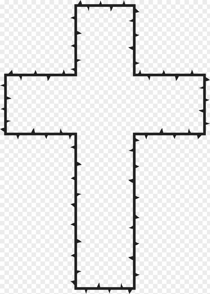 Thorn Cross Drawing Clip Art PNG