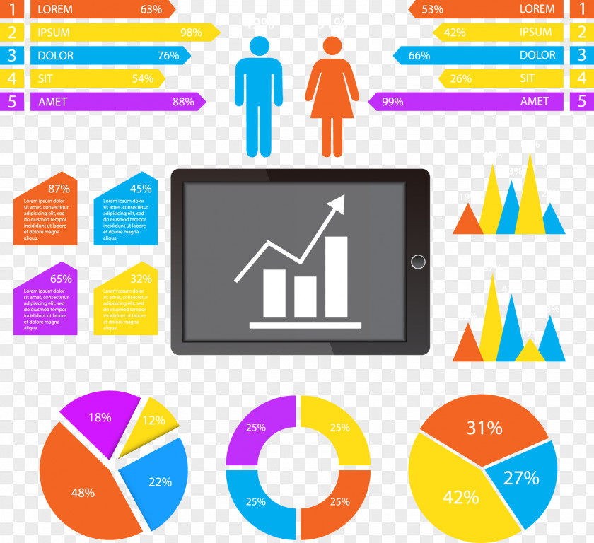 Vector Business Chart Bar Clip Art PNG