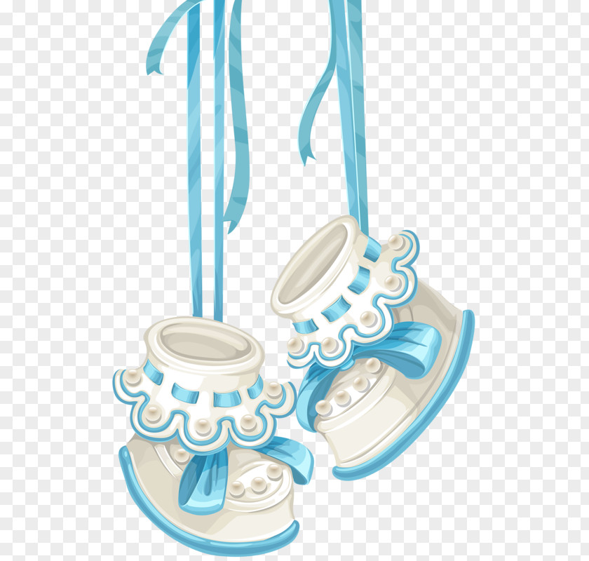 Blue Baby Shoes Infant Childbirth Announcement Clip Art PNG