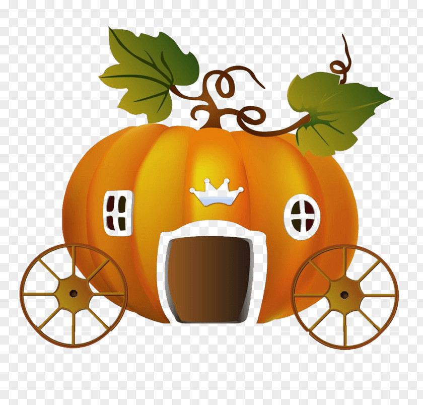 Cute Halloween New Hampshire Pumpkin Festival Cinderella Car Image PNG