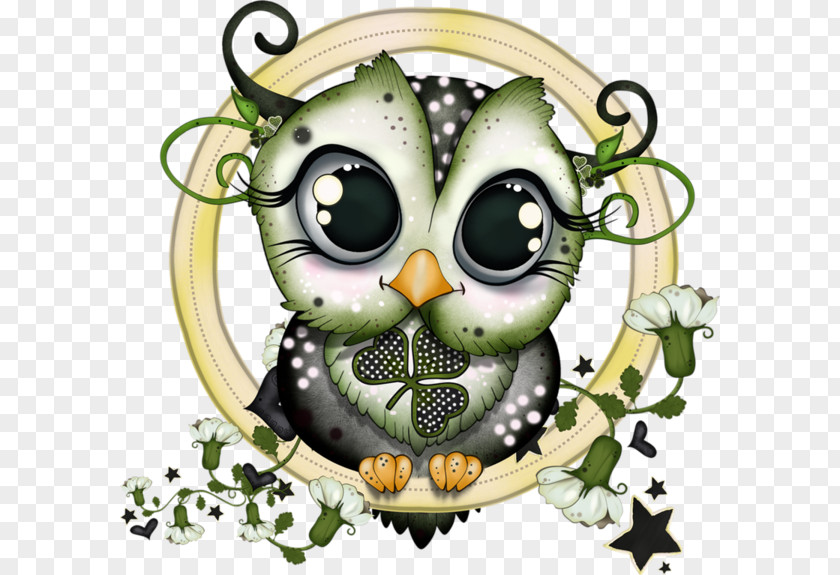 Hand-painted Articles Lucky Owl Little Android Bird PNG
