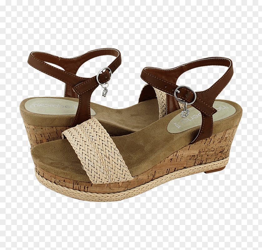 Sandal Slide Shoe Beige PNG