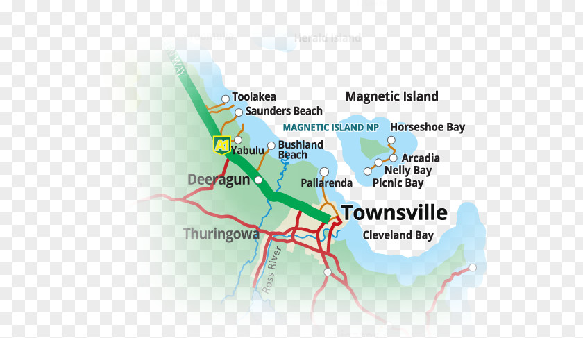 Travel Brochure Design Map Townsville Cairns PNG