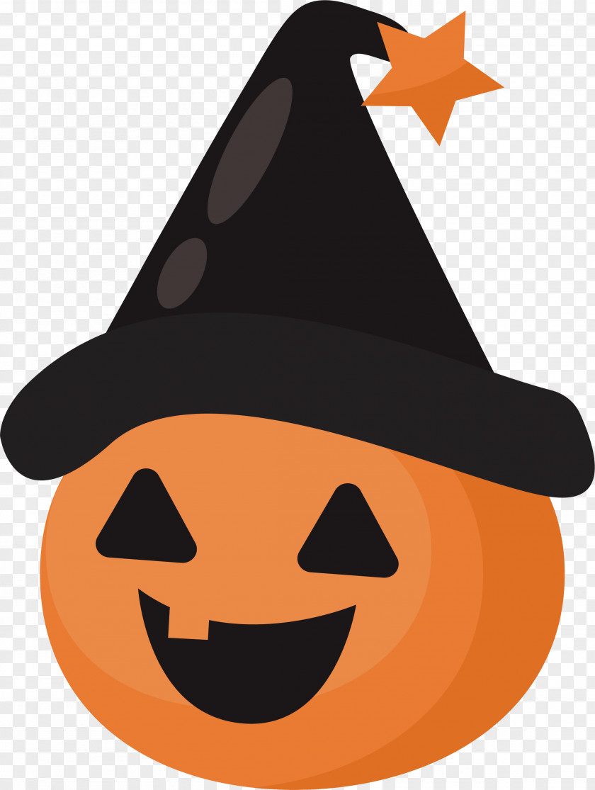 A Pumpkin Head In Hat Calabaza Halloween PNG