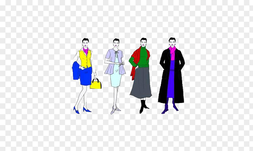 Cartoon Model Color Theory Clothing Season PNG