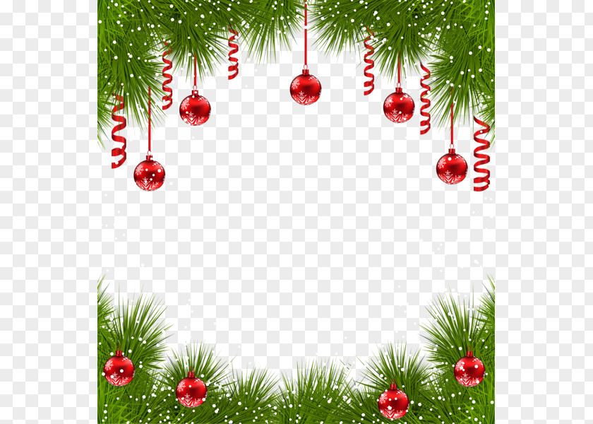 Creative Christmas Border Ornament Tree Clip Art PNG