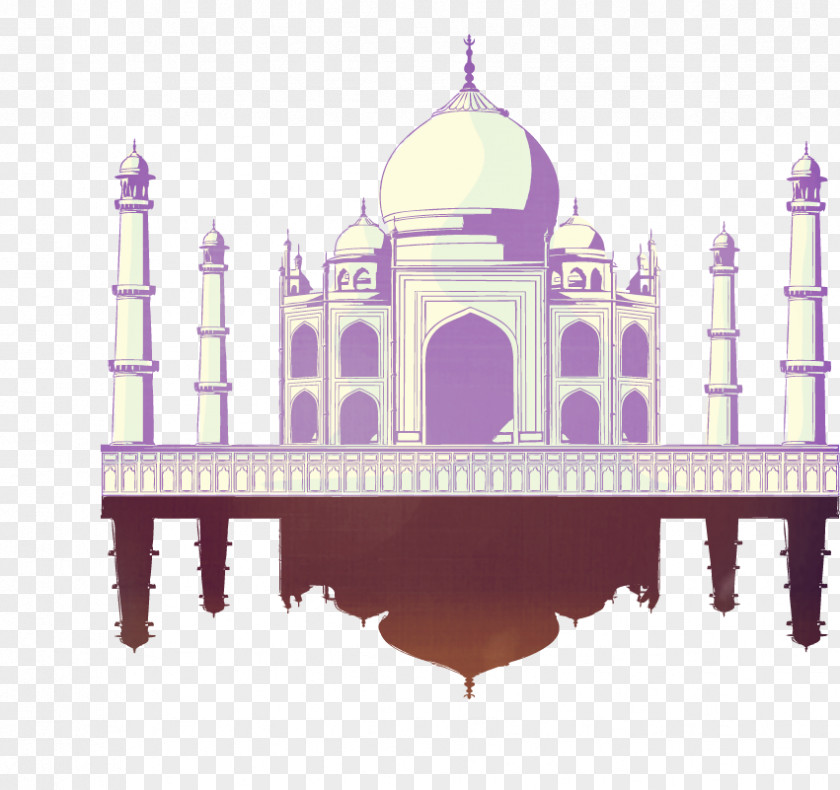 Taj Mahal LED Display Wallpaper PNG