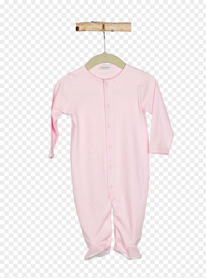 Baby Noomie Pajamas Pink M Collar Neck Sleeve PNG