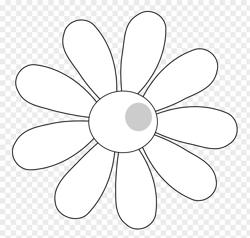 Black Daisy Cliparts Line Art Flower And White Drawing Clip PNG