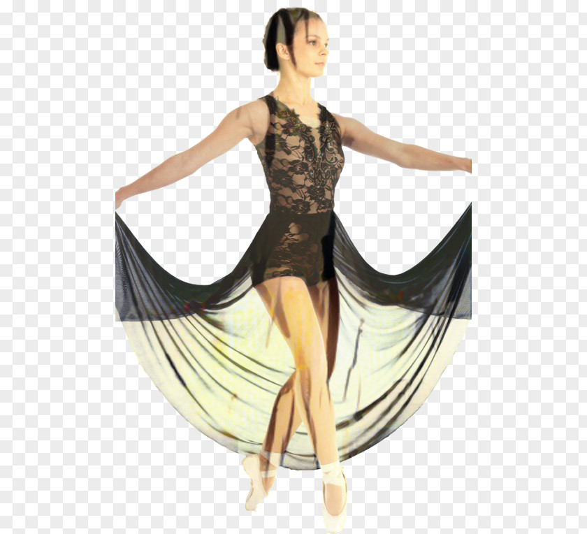 Modern Dance Cocktail Dress Shoulder PNG