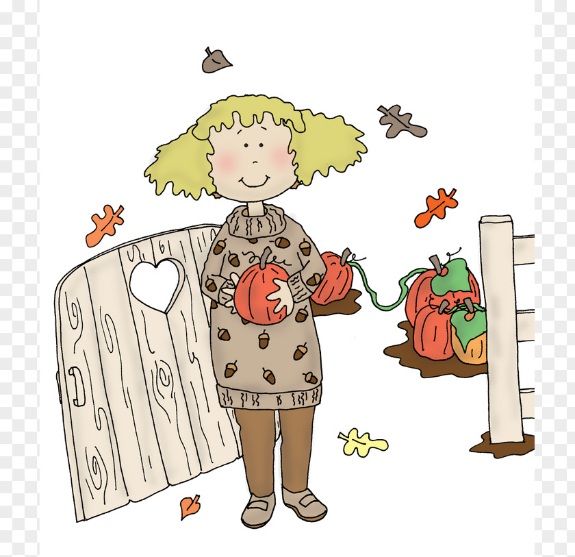 Pretty Fall Clip Art Illustration Cartoon Drawing PNG