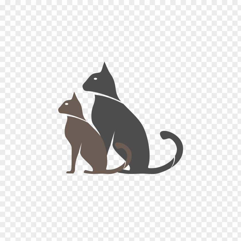 Vector Cat Logo Whiskers Silhouette PNG
