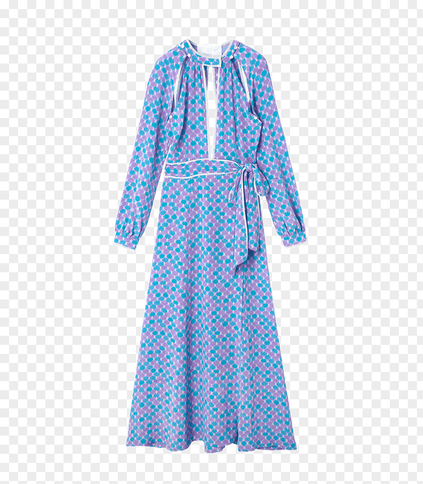 Dress Nightwear Sleeve Neck Turquoise PNG