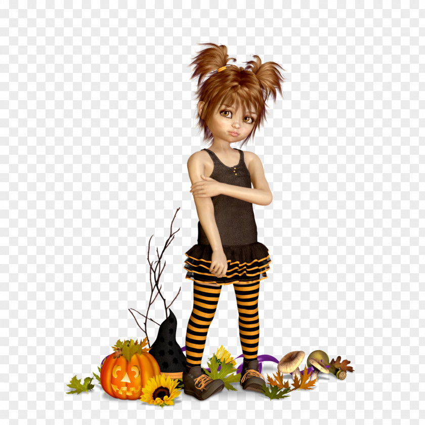 Witch Child Autumn Clip Art PNG