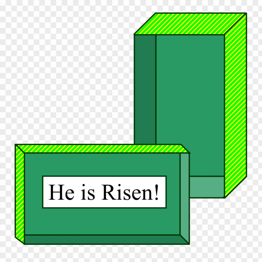 He Is Risen Brand Logo Green PNG