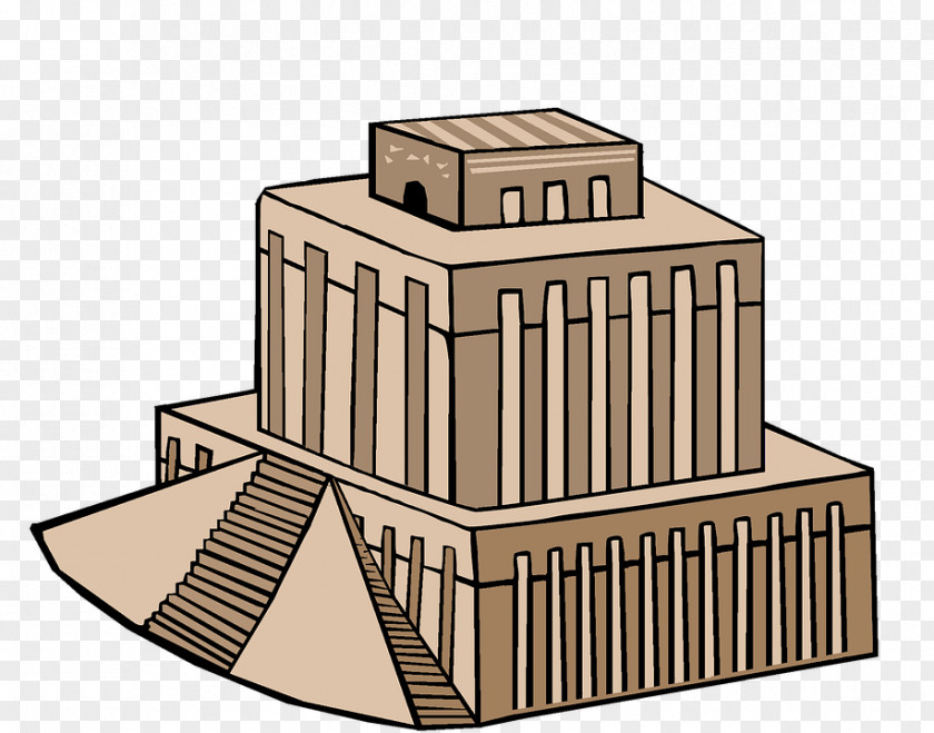 Temple Babylon Ziggurat Clip Art PNG