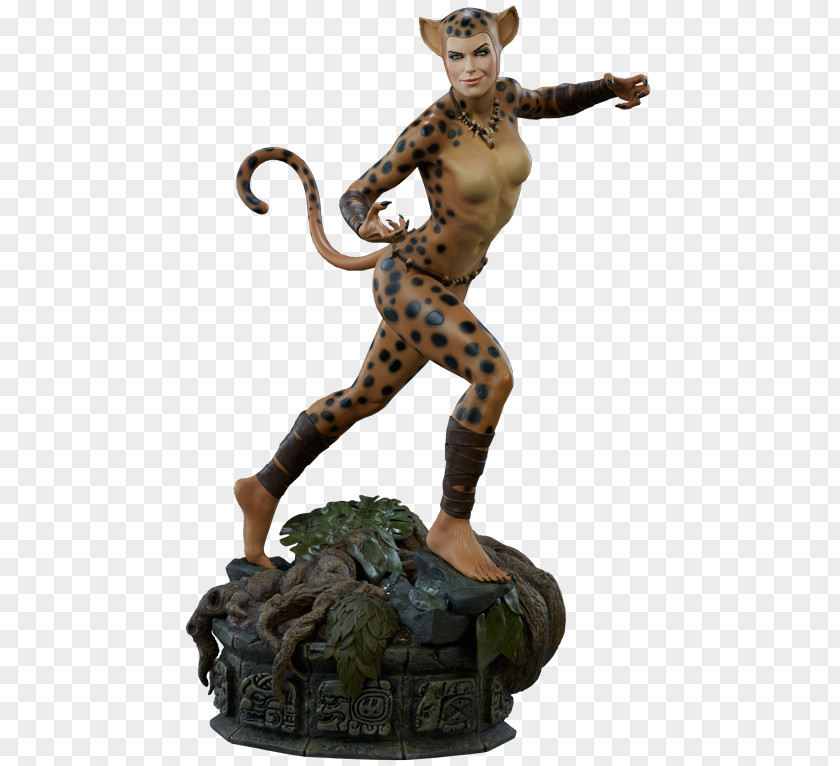 DC Collectibles Cheetah Wonder Woman Bronze Sculpture Figurine PNG